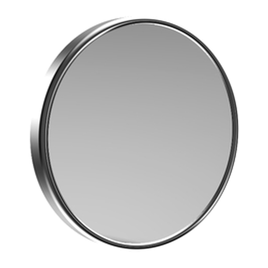 Obrázok Emco Cosmetic mirrors Pure - ​Nástenné holiace a kozmetické zrkadlo, nalepovacia verzia, Ø 203 mm, 3 násobné zväčšovanie, chróm 109400128