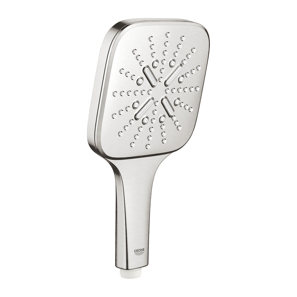 Obrázok Grohe Rainshower SmartActive 130 Cube - Ručná sprcha s 3 prúdmi, supersteel 26582DC0