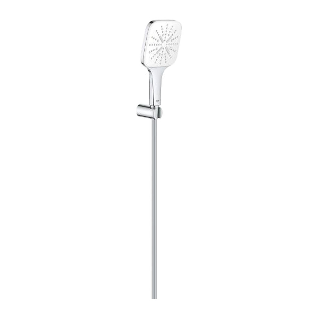 Obrázok GROHE - Rainshower SmartActive Cube Súprava sprchovej hlavice 130 9,5 l/min, 3 prúdy, držiaku a hadice, mesačná biela (26589LS0)