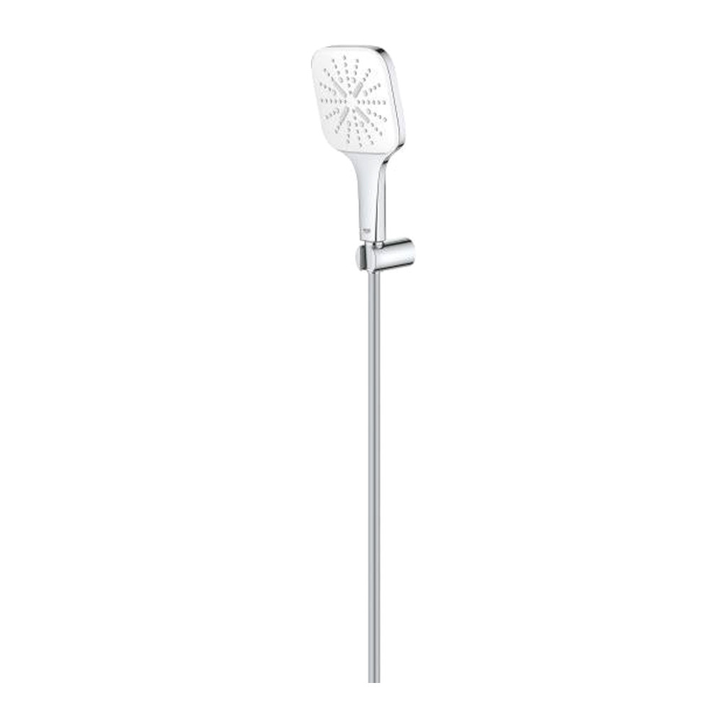 Obrázok GROHE - Rainshower SmartActive Cube Súprava sprchovej hlavice 130 9,5 l/min, 3 prúdy, držiaku a hadice, mesačná biela (26589LS0)