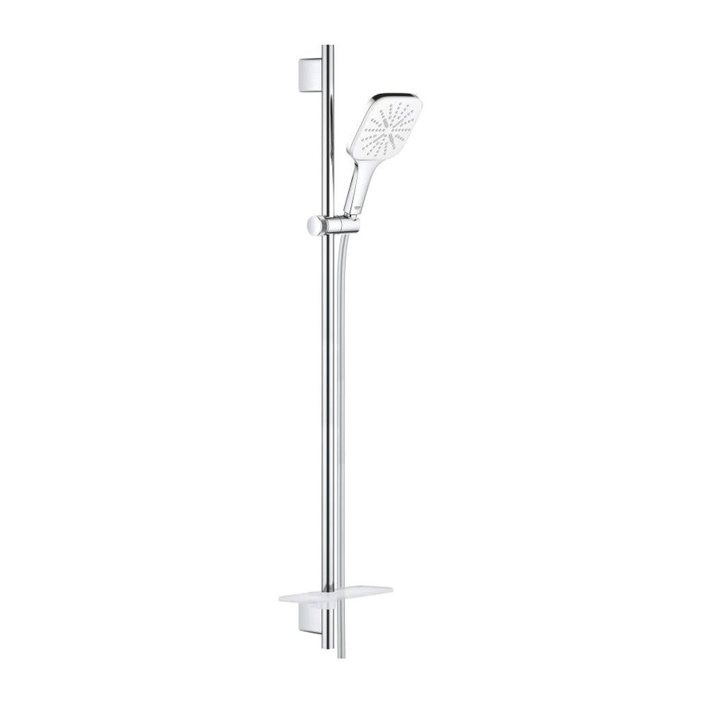 Obrázok GROHE - Rainshower SmartActive Cube Súprava sprchovej hlavice 130 9,5 l/min, 3 prúdy, tyče 900 mm a hadice, mesačná biela (26587LS0)