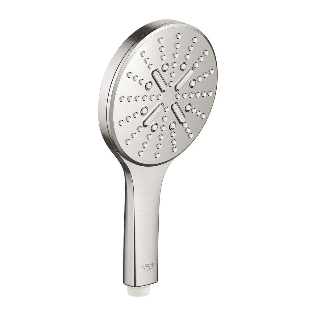 Obrázok Grohe Rainshower SmartActive 130 - Ručná sprcha s 3 prúdmi, 9,5 l / min obmedzovač prietoku, supersteel 26574DC0