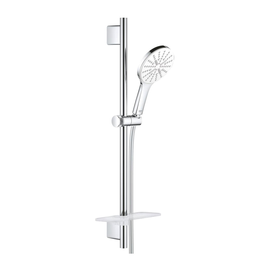 Obrázok GROHE - Rainshower SmartActive Súprava sprchovej hlavice 130, 3 prúdy, tyče 600 mm a hadice, mesačná biela (26576LS0)