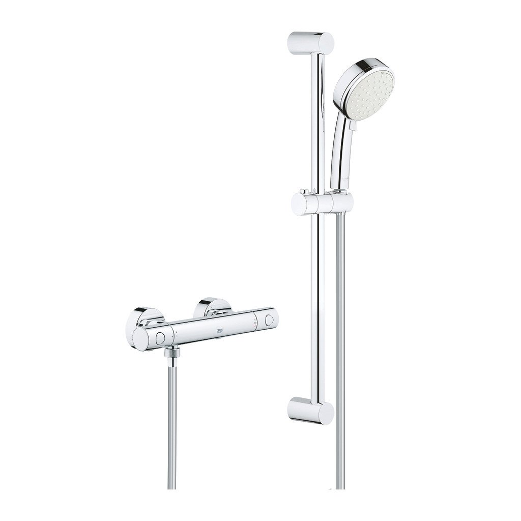 Obrázok Grohe Grohtherm 800 Cosmopolitan - Termostatický sprchový set so sprchovou tyčou 600 mm, chróm 34768000