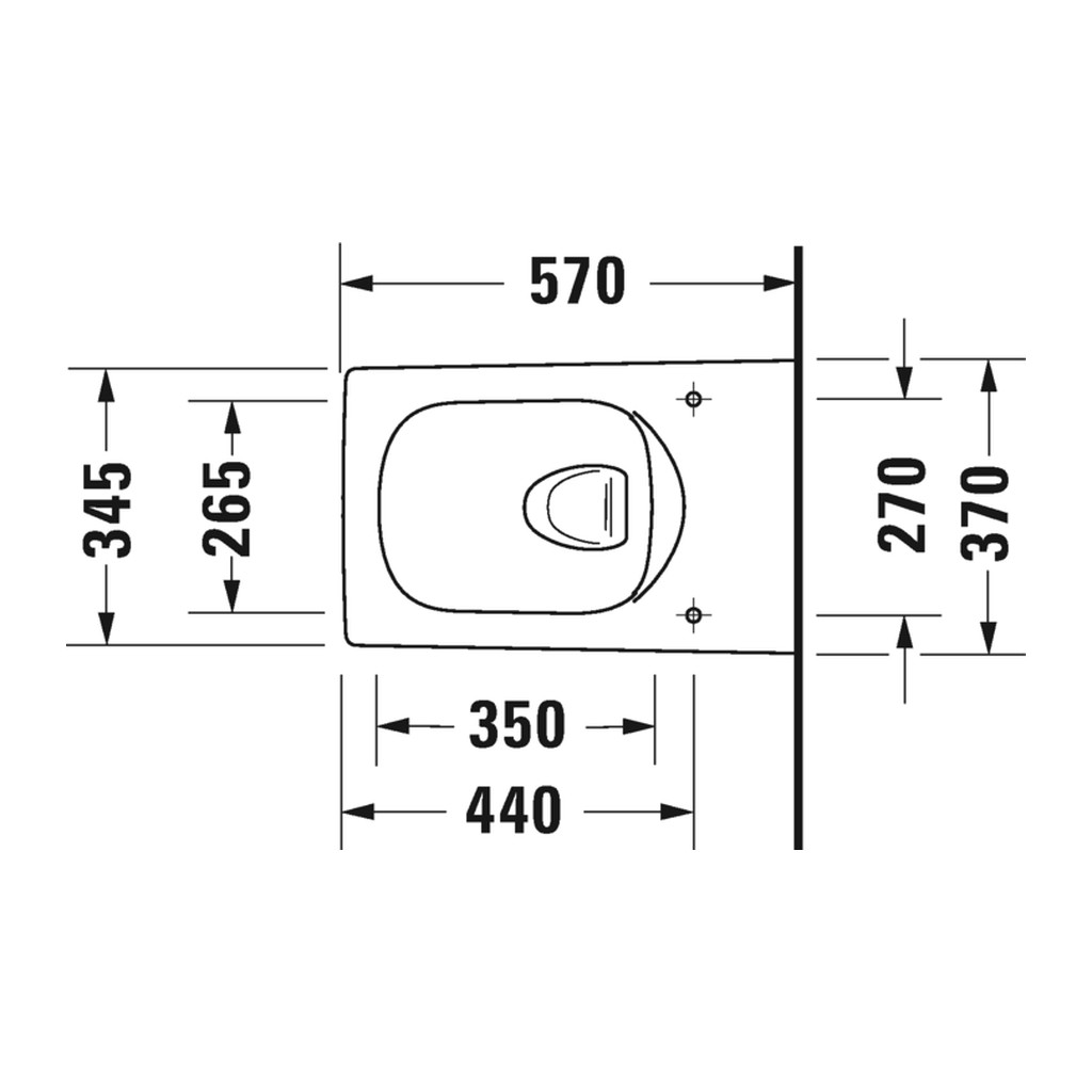 Obrázok Duravit Viu - Závesné WC 4,5L, Biela 2511092000