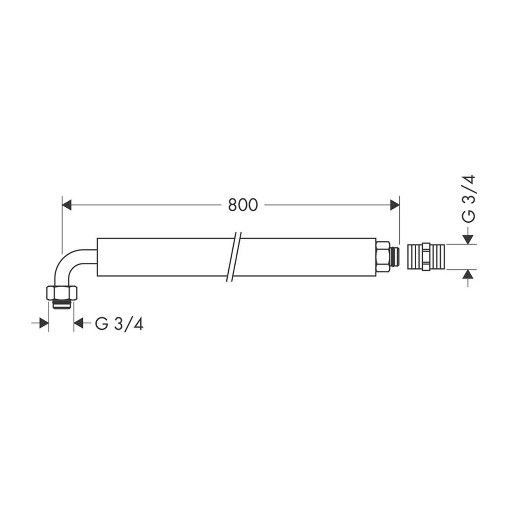 Obrázok AXOR - Příslušenství Ohebná přívodní trubka 800 mm (58308000)