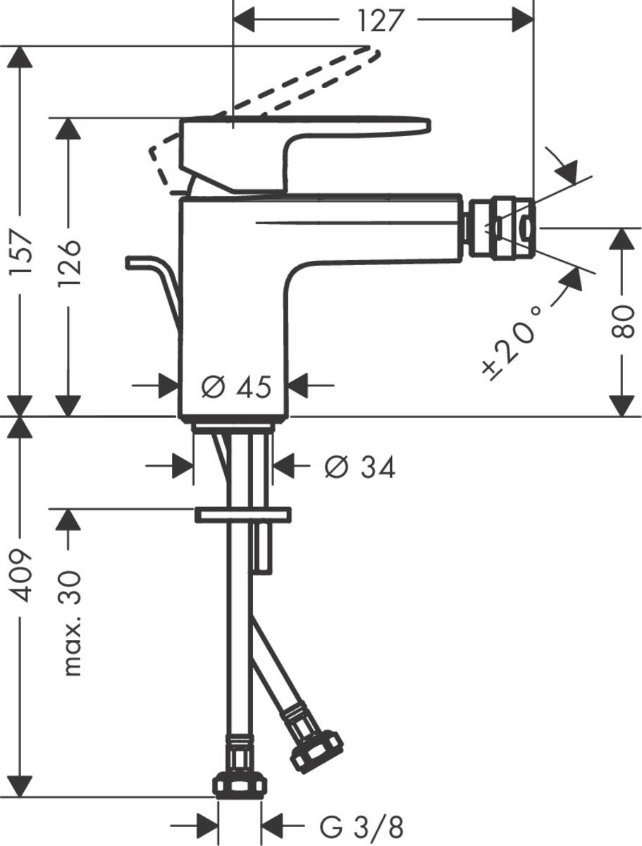 Obrázok HANSGROHE - Vernis Shape Vaňová batéria pod omietku, s telesom, chróm 71472000