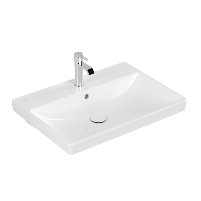 Obrázok VILLEROY & BOCH VILLEROY & BOCH - Avento Umyvadlo nábytkové 650x470 mm, s přepadem, otvor pro baterii, alpská bílá (41586501)