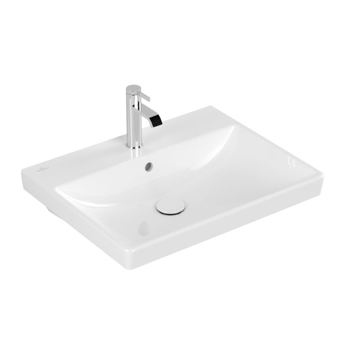 Obrázok VILLEROY & BOCH VILLEROY & BOCH - Avento Umyvadlo nábytkové 600x470 mm, s přepadem, otvor pro baterii, CeramicPlus, alpská bílá (415860R1)