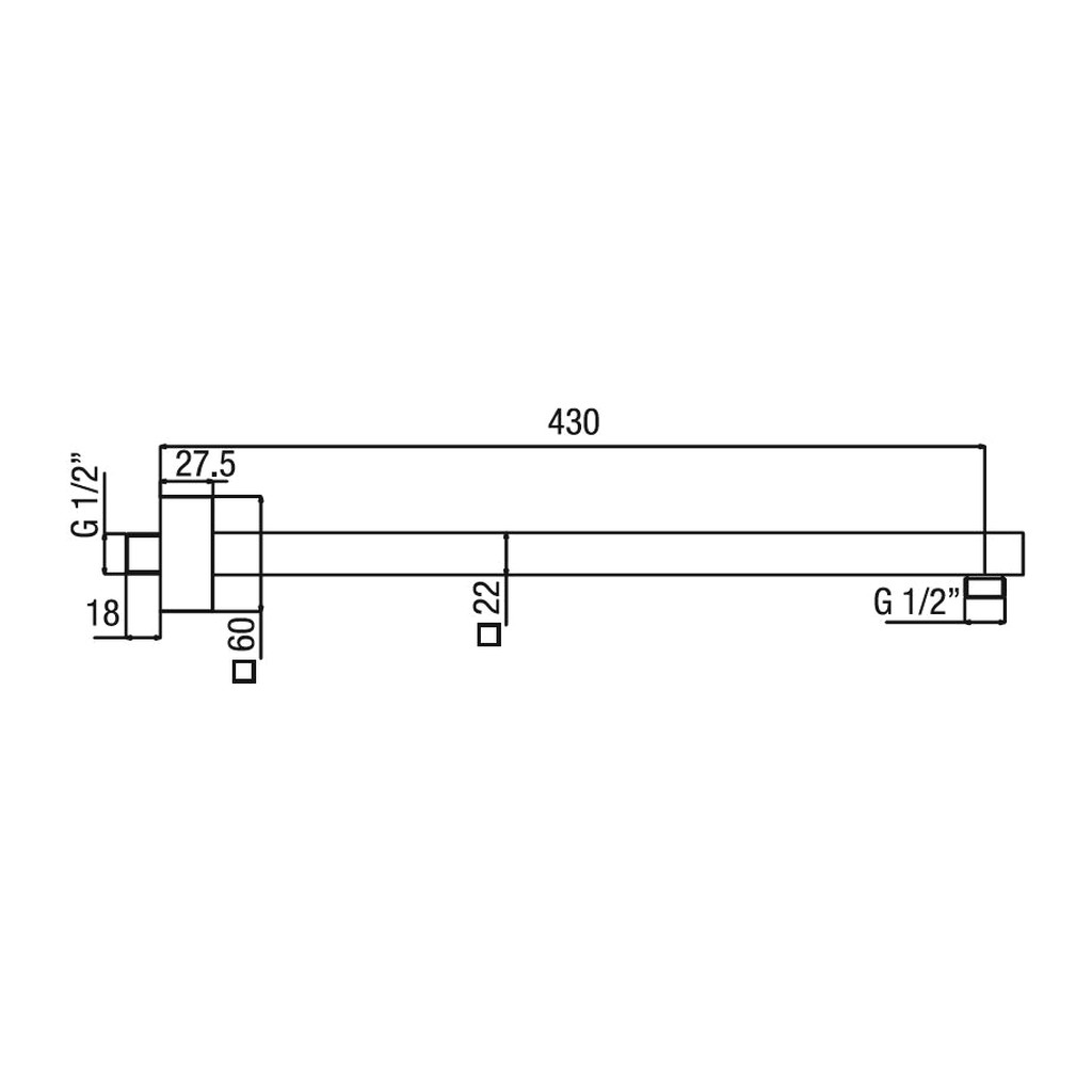 Obrázok Alpi sprchové rameno Idroterapia BD037 43cm